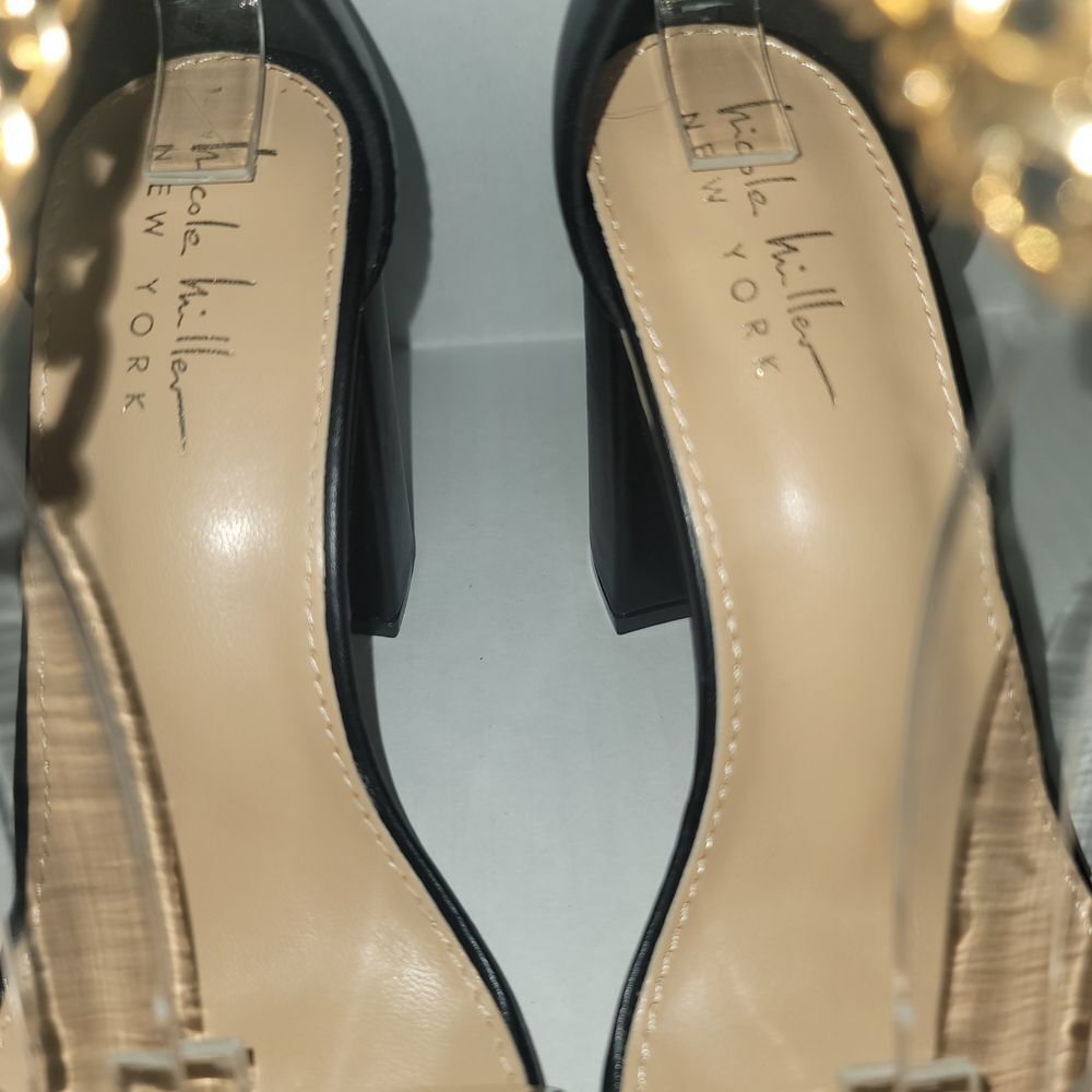 Nicole Miller‎ Gabriella Women's Heeled Sandals Pumps with Ankle Chain Strap 6.5 - Picture 9 of 9